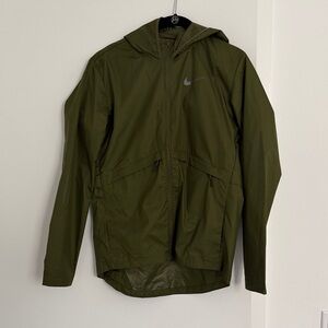 Nike women Olive Green Hooded rain Jacket